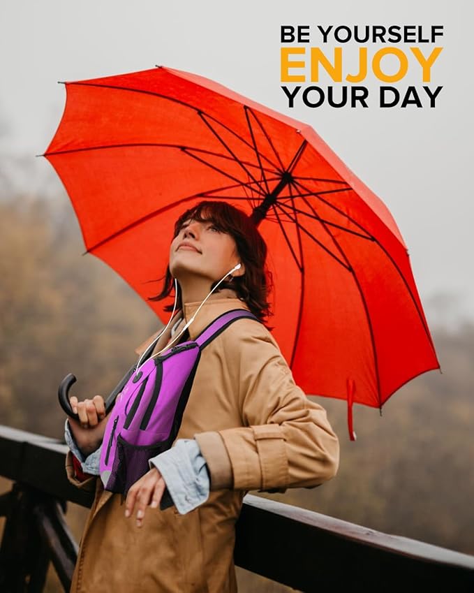 Sling Bag for Women, Crossbody Bag for Men, Cross Body Hiking Backpack, Travel Daypack, Chest Pack with Chest Phone Holder