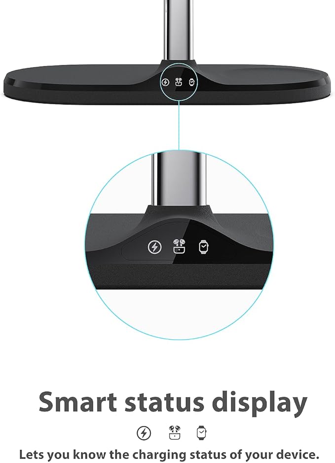 3-in-1 Wireless Charging Station for Apple Devices - Fast Charging Station for iPhone and Watch with MagSafe, Stable Charger Stand for iPhone 12-15 & iPhone 16 & iWatch & AirPods