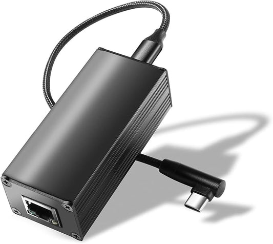 PoE to USB-C Converter Adapter, Type-C Output Power & Ethernet 2 in 1, 5V to 20V Max 45W Charging for Tablet/Laptop, 10/100Mbps Rate, IEEE802.3BT Compatible (PD2CBT-20V)