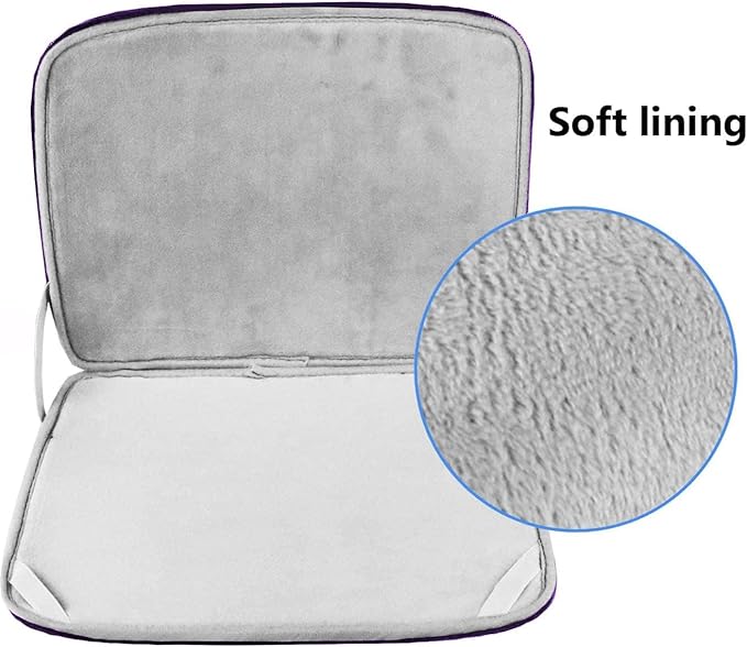 Laptop Sleeve Case 14 inch, Shockproof Protective Computer Cover Flip Case Briefcase Carrying Bag Compatible with 14" HP, Lenovo, Asus, Acer, Notebook, Chromebook Computer, Dark Purple
