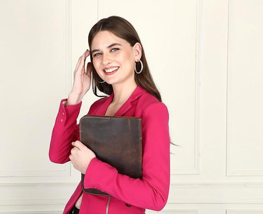 Brown Leather Journal Cover, Distressed XL Journal 7.5x9.75 Handmade Leather Notebook Bible Cover Travelers Notebook Refillable Planner B5 Composition Notebook Holder