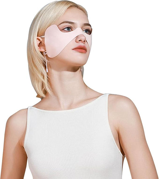 UPF50+ Half Mask,Face Shield,Sun Screen Protector for Face with Adjustable Ear Straps, Golf Visors for Women Golfers