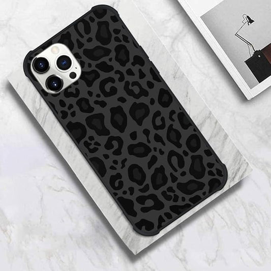 KANGHAR Case Compatible with iPhone 13 Pro,Black Leopard Design,Tire Texture Non-Slip +Shockproof Rugged TPU Protective Case for iPhone 13 Pro 6.1 Inch (2021) Leopard Pattern