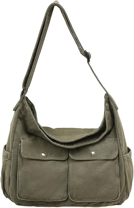 Collsants Messenger Bag Hobo Crossbody Bags for Women Canvas Bag Crossbody Tote Bag Shoulder Bag