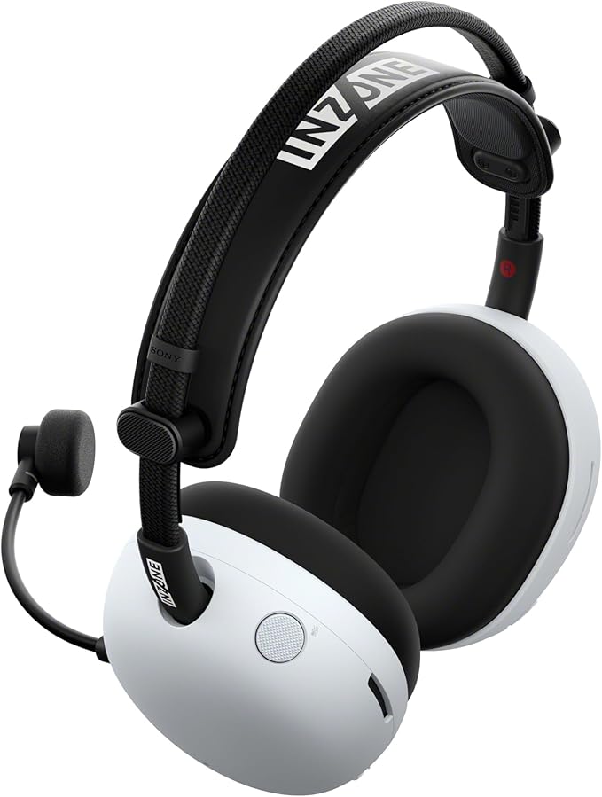 Sony INZONE H9 II Wireless Noise Canceling Gaming Headset, WH-1000XM6 Drivers, Lightweight, Detachable Cardoid AI Mic, 2.4GHz and Bluetooth, Soft Case, for PC, PS5, Switch, and Mobile, White