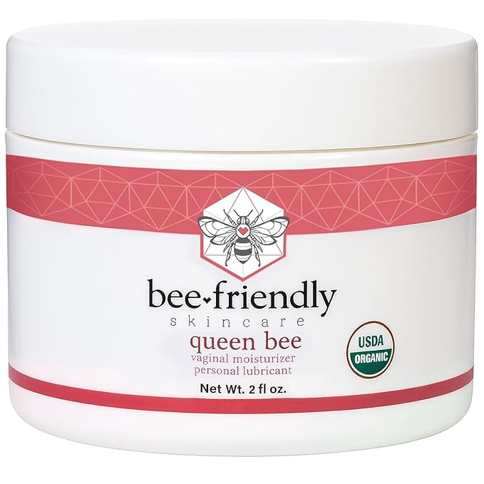 BeeFriendly Organic Vaginal Moisturizer, USDA Certified, Natural Vulva Cream For Dryness, Itching, Irritation, Redness, Chafing Of Vagina Due To Menopause & Thinning 2 oz