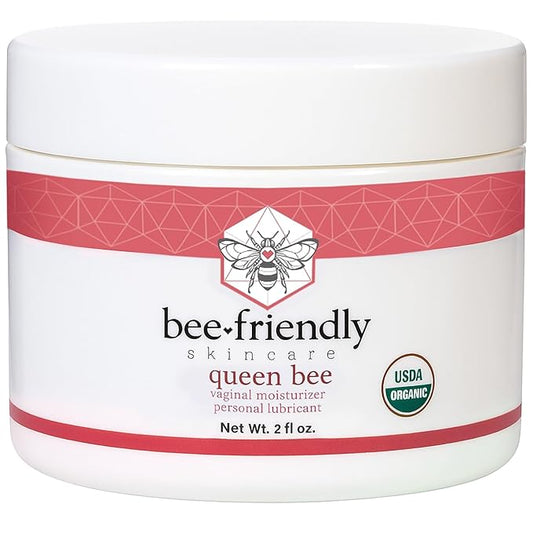 BeeFriendly Organic Vaginal Moisturizer, USDA Certified, Natural Vulva Cream For Dryness, Itching, Irritation, Redness, Chafing Of Vagina Due To Menopause & Thinning 2 oz