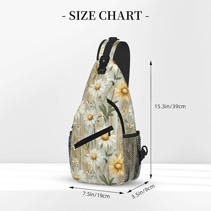 Cross Chest Bag Diagonally for Men Shoulder Bag for Travel Hiking Trendy Sling Bag with Adjustable Shoulder Strap