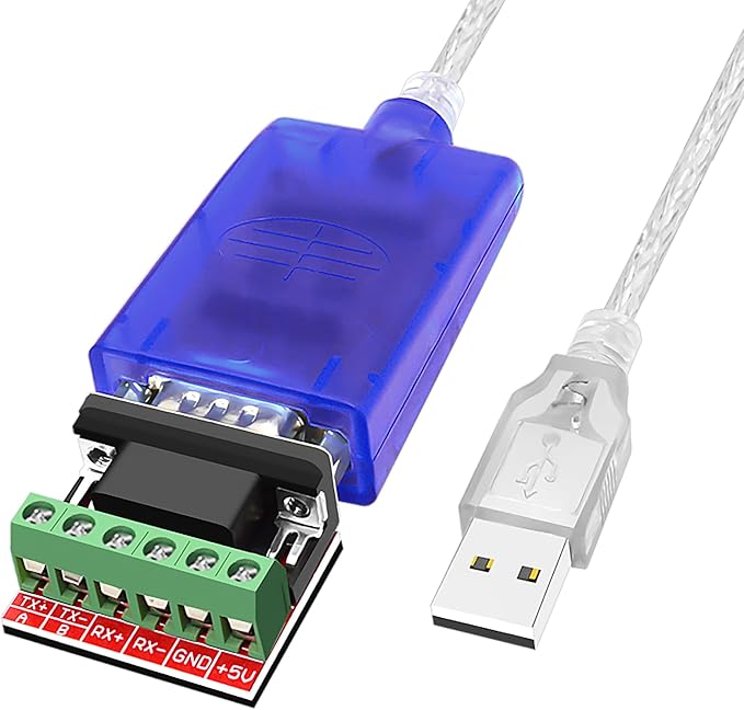 USB to RS422 RS485 Serial Port Converter Adapter Cable with FTDI Chip Support Windows 10, 8, 7, XP and Mac with ESD Protection (6ft/1.8meter)