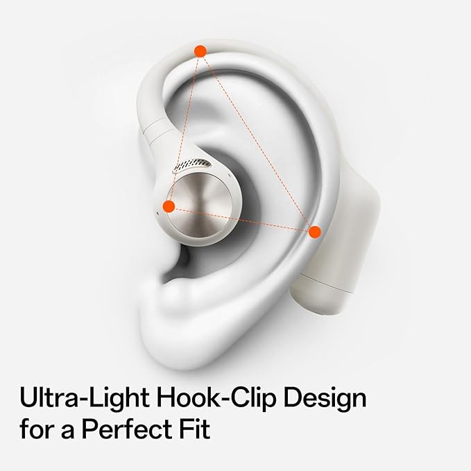 S2 Open Ear Headphones, 7G Ultra-Light Design, Hi-Res LDAC Audio, Triple Water-Resistant, Bluetooth 6.0, Effortless Photography, 32H Playtime, Smart APP, Clear Call, Wireless Sports Earbuds