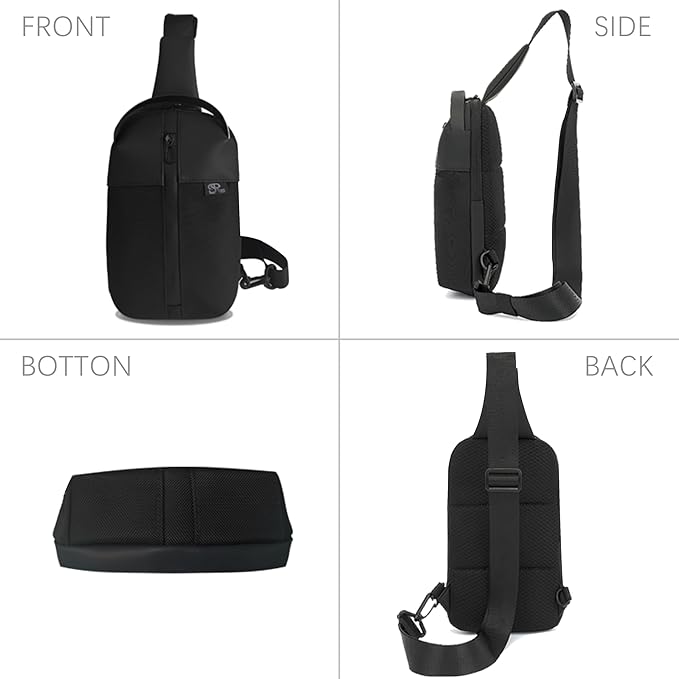 Convertible Small Sling Bag,Waterproof Crossbody Bag for Women Men,Practical Multi-Functional Chest Bag for Outdoor Hiking, Travel,Sports.