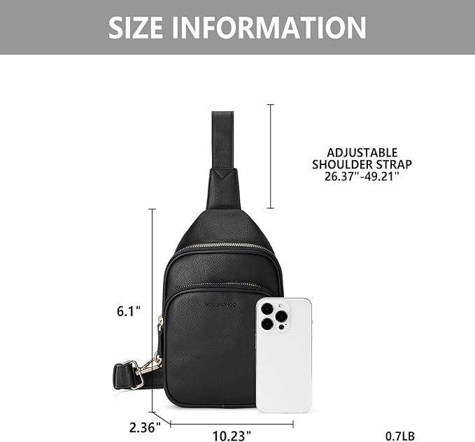WESTBRONCO Small Sling Bag for Women Nylon Crossbody Sling Backpck Lightweight for Travel Casual Daily