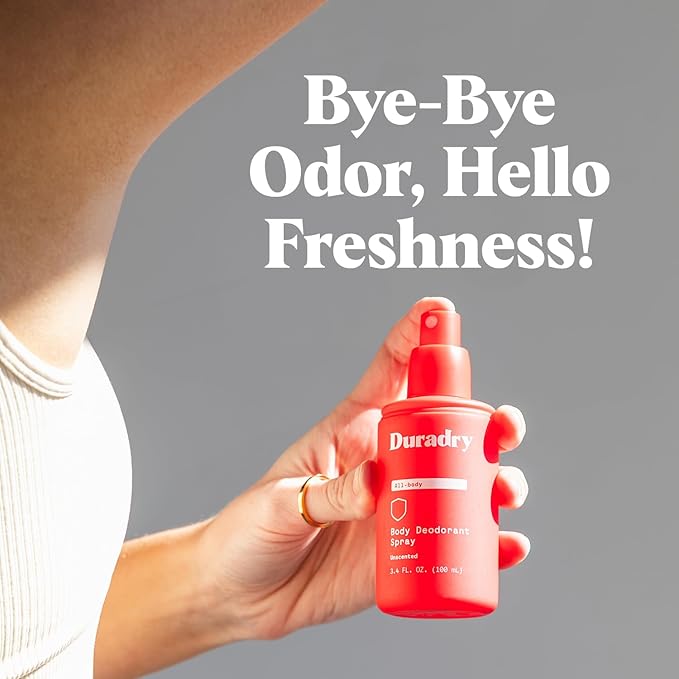 Aluminum-Free Whole Body Deodorant Spray for Men and Women - Unscented Deodorant for Whole Body, Natural Odor Neutralizer, Clear and Residue Free, Non-Staining - 3.4 Fl Oz each - Pack of 2