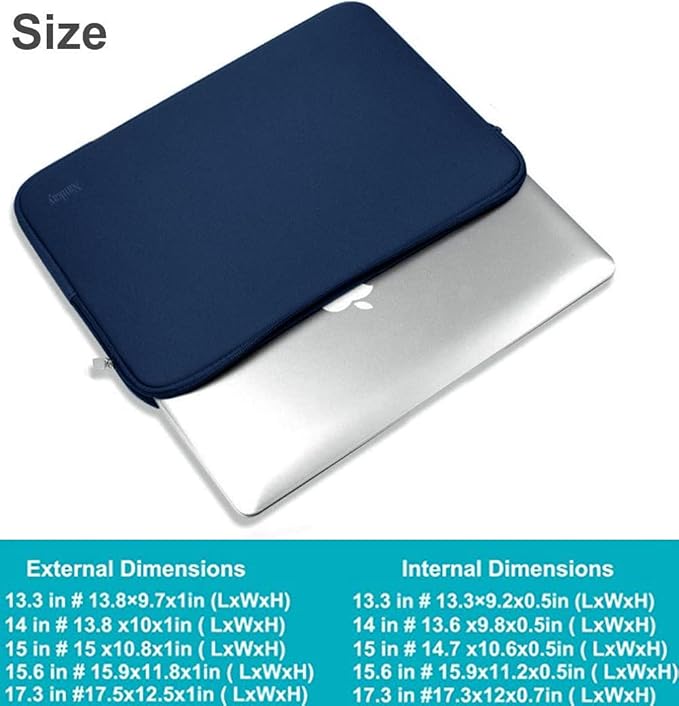 14 Inch Laptop Case, Resistant Neoprene Laptop Cover/Notebook Computer Pocket Case/Tablet Briefcase Carrying Bag for 14 inch HP, Lenovo, Asus Notebook, Ultrabook, Dark Blue