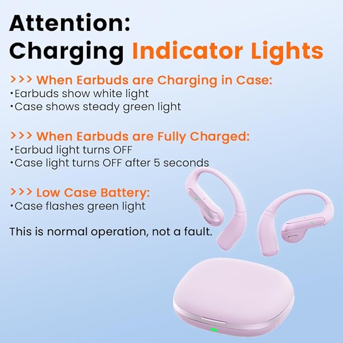 Wireless Earbuds Bluetooth Headphone Sport, 2025 Bluetooth Earbuds Stereo Deep Bass Over Ear Bud with Earhooks,ENC Noise Cancelling Mic,Waterproof Earphone for Workout/Running—Purple