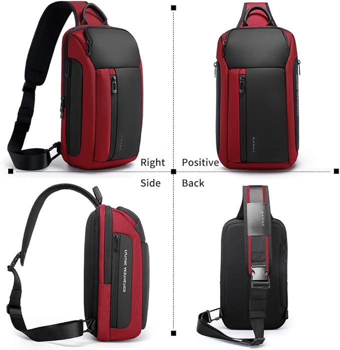 BANGE Sling Bag, Waterproof Men's Chest Bag Shoulder bags Crossbody Sling Backpack for Men……