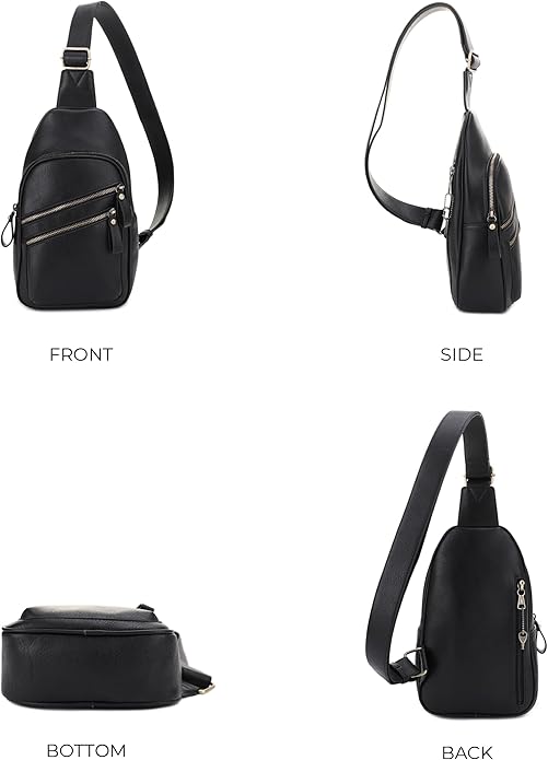 JESSIE & JAMES Jeannie Unisex Multi-Pocket Concealed Carry Sling Bag Crossbody Backpack Purse