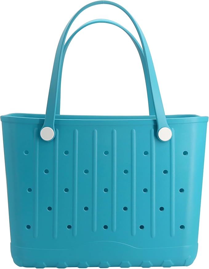 CXY Rubber Beach Bag EVA Waterproof Tote Bags Washable Sand-proof Travel Handbags for Pool Boat Groceries Work Sports