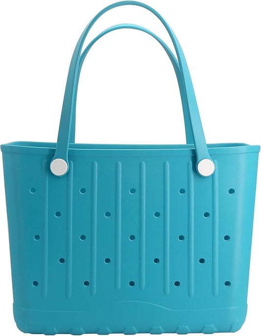 CXY Rubber Beach Bag EVA Waterproof Tote Bags Washable Sand-proof Travel Handbags for Pool Boat Groceries Work Sports