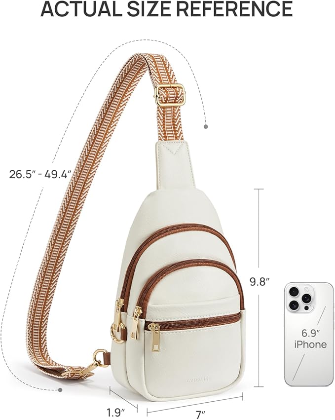 CHOLISS Anti Theft Small Sling Bag for Women and Men RFID Leather Crossbody Bags Fanny Pack Chest Bag Travel Purse Daypacks