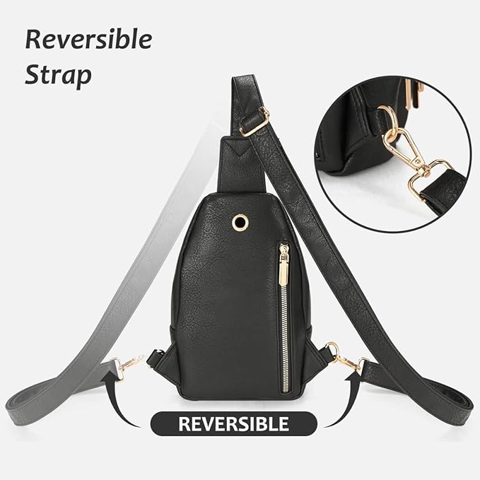 Sling Bag for Men Crossbody Chest Bag Over the Shoulder Purse Casual Sling Backpack for Travel Hiking Cycling