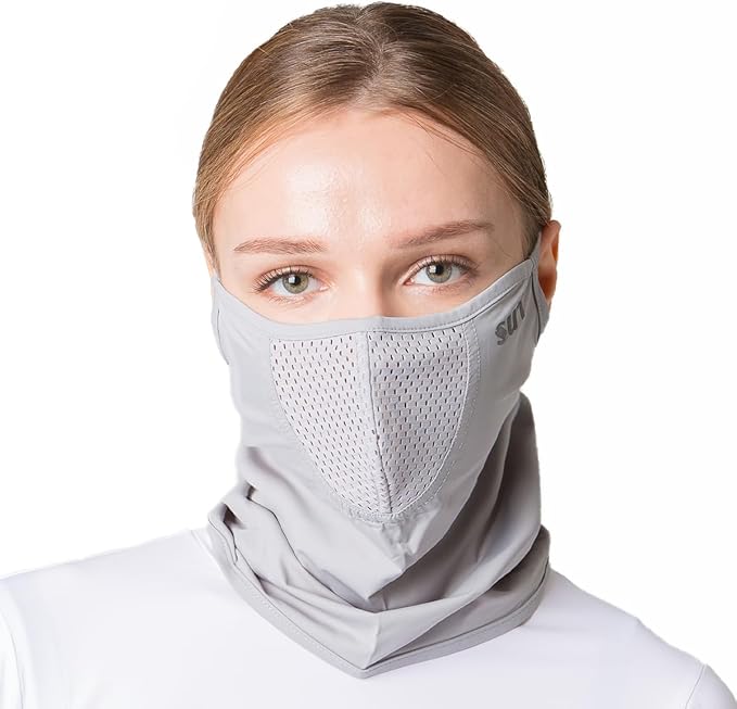 KOREA (Type E) UV Sun Protection Balaclava Half Face Mask - For Golf, Hiking, Running, Cycling & Outdoor Sports