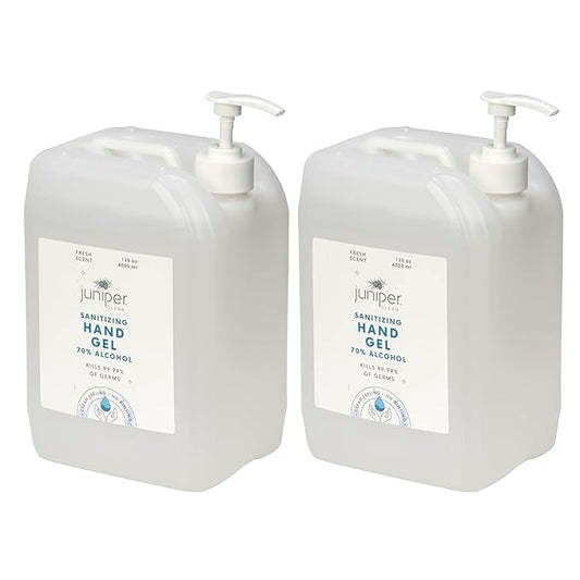Hand Sanitizer Gel with 70% Alcohol 1.06 Gallon with Pump (Pack of 2)