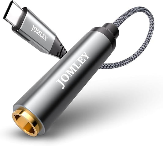 USB C to 1/4 Headphone Adapter 20cm, 1/4 Inch 6.35mm TRS Female to USB C Stereo Jack Headphone Adapter Cable for Amplifiers, Mixers, Home Theater, Smartphones, Laptops