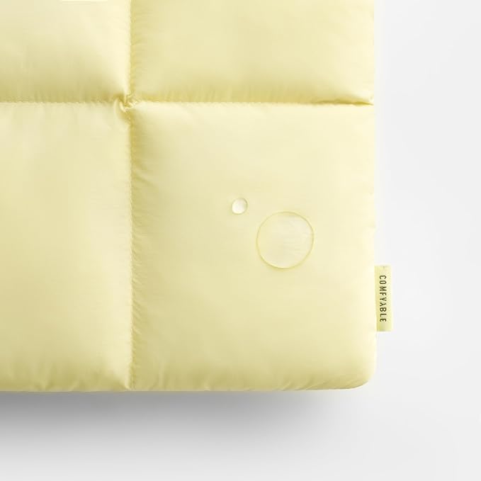 Comfyable Puffy Laptop Sleeve 15 Inch 16 Inch, Quilted Puffer Laptop Carrying Case, Pillow Pouch Compatible for MacBook Air 15 in M4 2025 & MacBook Pro 16 in M4 2024, Butter Yellow