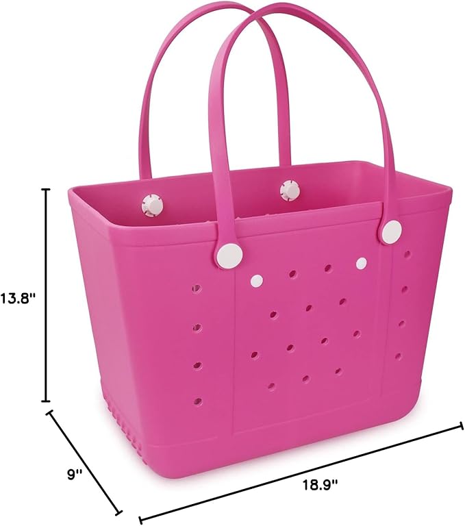 Beach Tote Bag for Women, Rubber Beach Bag Waterproof Sandproof, Extra Large EVA Tote Bag Boat Bag