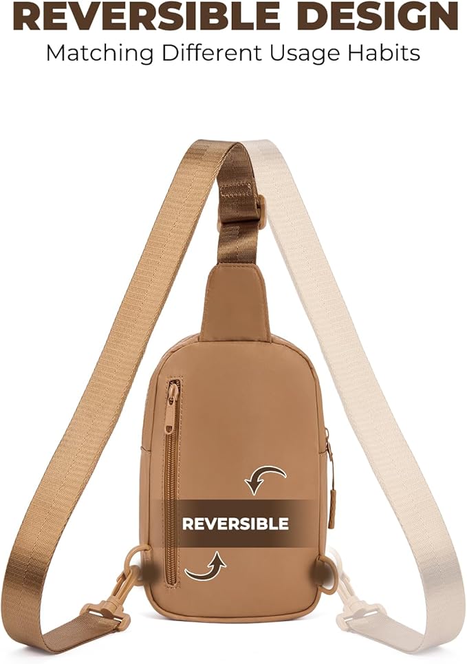 CHOLISS Small Sling Bag for Women and Men, Crossbody Bags Trendy Fanny Packs Chest Bag with Extended Strap