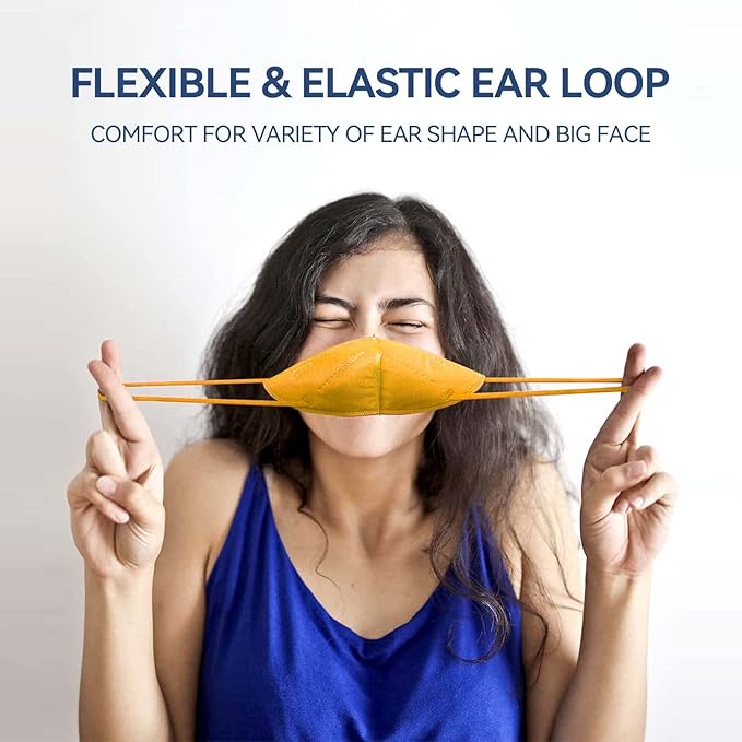 HALIDODO Face Mask 50 Pack Breathable 5-Layer Filter Efficiency≥95%