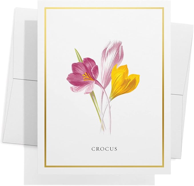 Twigs Paper - 12 Assorted Flowers Thank You Cards With Envelopes - 4 Different Design Floral Bulk Variety Greeting Card Set - Stationery Set for All Occasions - Made in USA (5.5 x 4.25, Set of 12)