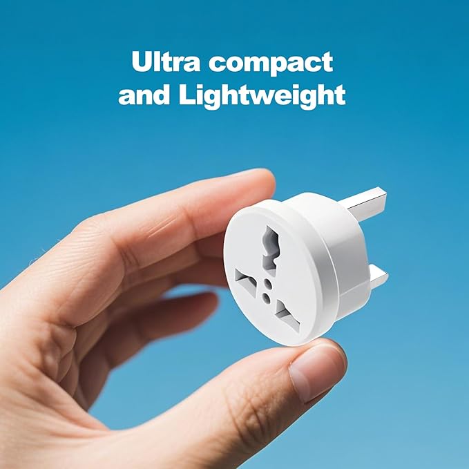 UK Plug Adapter for Travel, Type G International Power Adapter for UK Hong Kong Ireland UAE 3-Packs