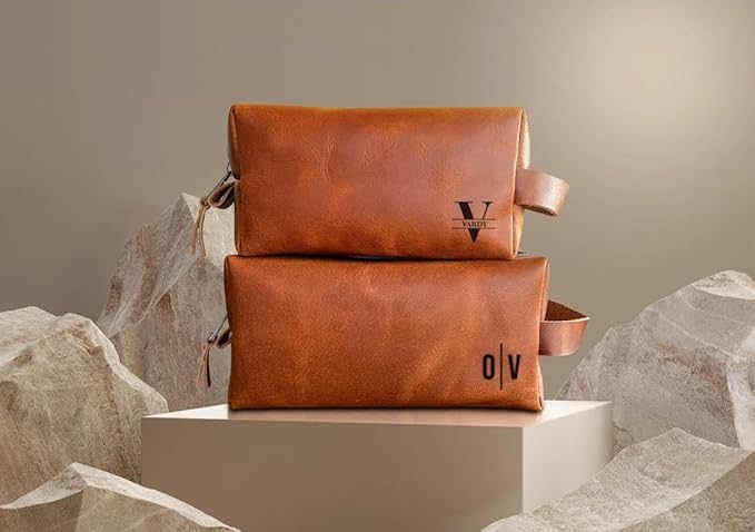 Genuine Leather Toiletry Bag, Groomsmen & Christmas Gift, Gift For Men, Mens Gifts, Personalized Dopp Kit, Graduation, Fathers Day, Anniversary, Wedding, Travel Toiletry