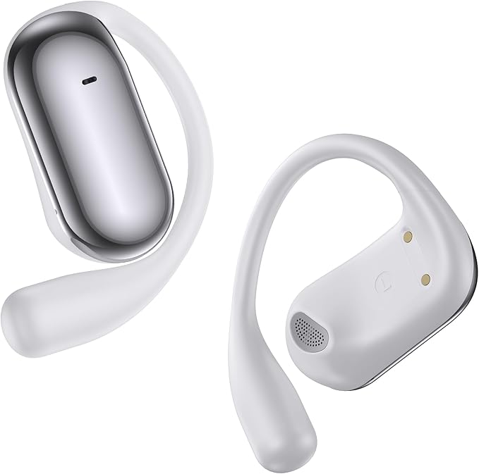 EUQQ Ai-Translation Earbuds Real Time - Bluetooth Wireless Translator Earbuds with AI Real-Time Translate Function, Multi-Language Bud Device with Comfortable Ear Fit, Glasses Friendly, Silver