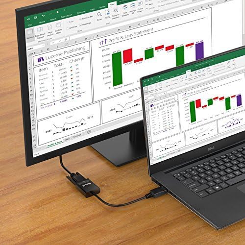 DisplayPort (DP) to VGA Adapter, 5 Pack, Gold-Plated Display Port to VGA Adapter (Male to Female) Compatible with Computer, Desktop, Laptop, PC, Monitor, Projector, HDTV - Black