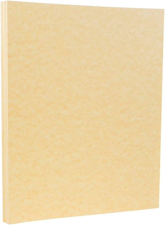 JAM PAPER Parchment 24lb Paper - 90 GSM - 8.5 x 11 - Antique Gold Recycled - 100 Sheets/Pack