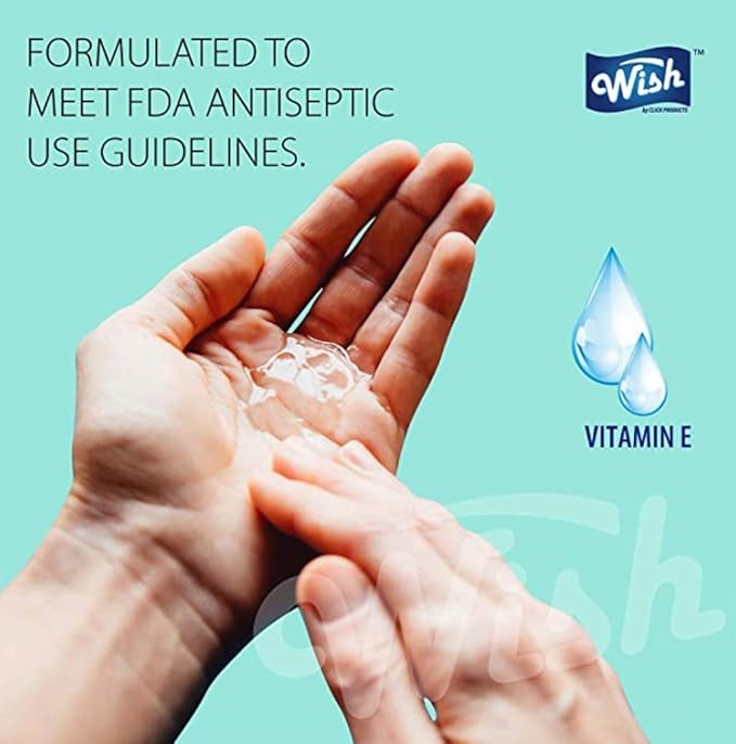 Wish Hand Sanitizer 67.6oz (6-Pack) with Vitamin E, Pump And Carry Handle- 62% Ethyl Alchol-(6-Pack)