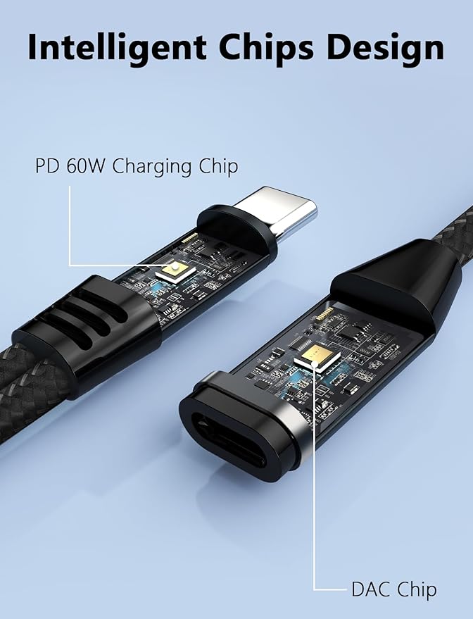 VIOY USB C to 3.5mm Headphone and Charger Adapter-2 in 1 Type C to Aux and Charger Splitter with PD 60W Fast Charging and Data Transfer for iPhone 16/15 Pro,iPad Pro,Samsung Galaxy S22 S21 S20,Pixel