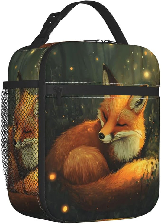 Fox Lunch Box for Women Kids Girls Men Insulated Lunch Bag Lunchbox Adults Lunch Tote Bags Reusable Cooler for Work Office School Picnic Travel