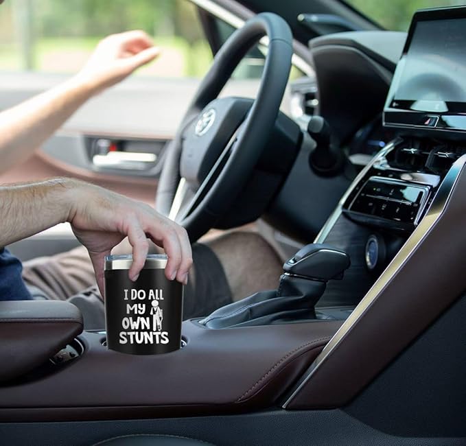 Broken Arm Gifts - Funny Get Well Soon Knee Surgery & Hospital Gifts - I Do All My Own Stunts 20 Oz Stainless Steel Tumbler
