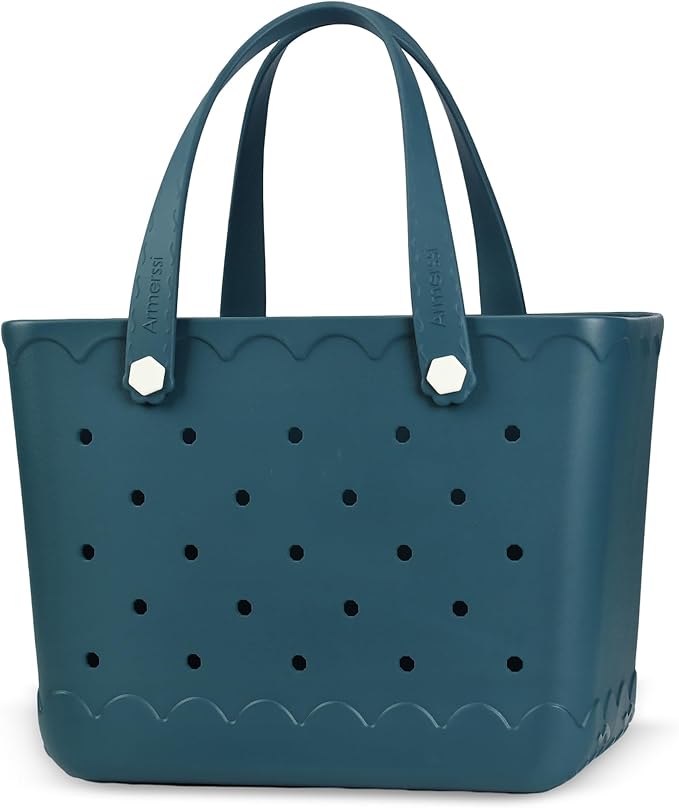 Armerssi Rubber Tote Bag For Women Large Rubber Beach Bag Waterproof Washable Handbag Durable Tote Bag Beach Swimming Travel