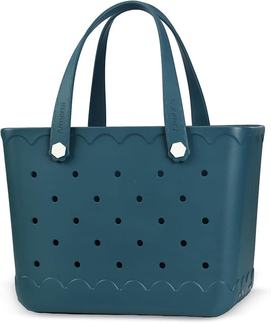 Armerssi Rubber Tote Bag For Women Large Rubber Beach Bag Waterproof Washable Handbag Durable Tote Bag Beach Swimming Travel