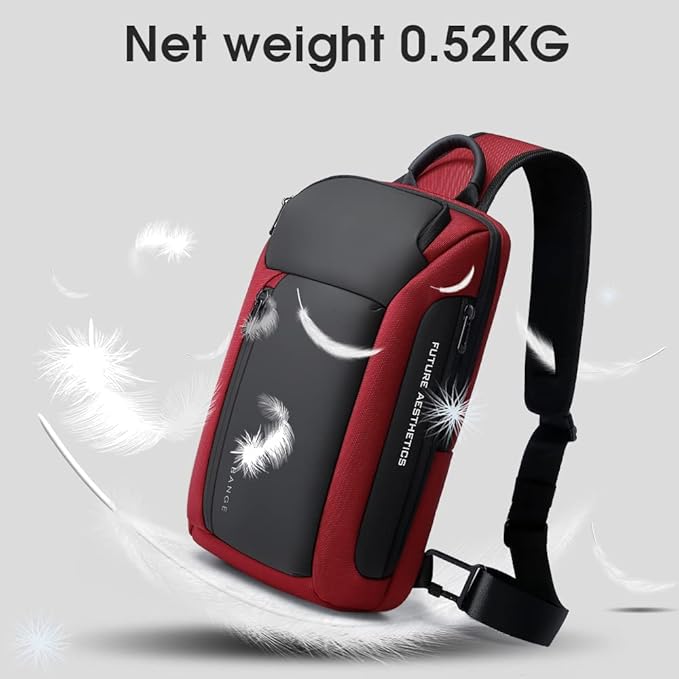 BANGE Sling Bag, Waterproof Men's Chest Bag Shoulder bags Crossbody Sling Backpack for Men……