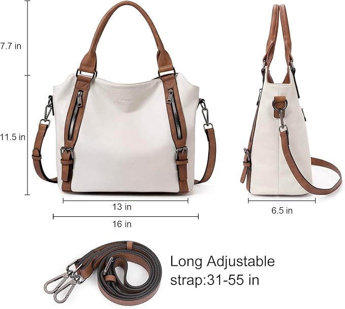 CLUCI Purses for Women Vegan Leather Handbags Tote Purse Shoulder Bag Large Ladies Hobo Bags
