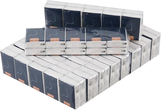 100-Pack Pocket Packs Facial Tissues, 4-Ply Mini Tissue Packs Travel Size