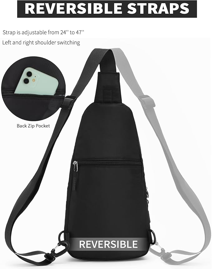 Seoky Rop Small Sling Bag Crossbody for Men Women One Strap Shoulder Cross Body Bag Sling Backpack for Travel
