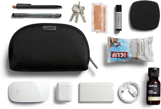 Bellroy Classic Pouch, Everyday kit, Leather and Woven Fabric (pens, Cables, Cosmetics, Personal Items)