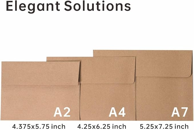 Keketer A2 Kraft Envelopes 80 Pack Self - Seal, for 5x7 Cards, Weddings, Invitations, Baby Shower 4.375 x 5.75 Inches